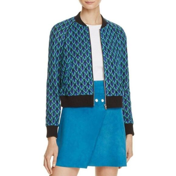 MAJE Mira Multicolor Lace Bomber Jacket Size XS/S - Picture 1 of 7